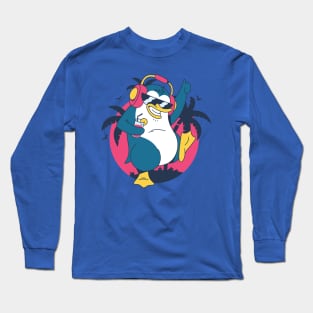 Dancing Tropical Penguin Long Sleeve T-Shirt